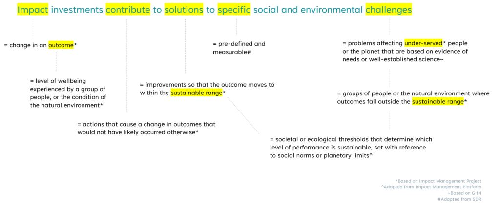Definition of Impact Investing